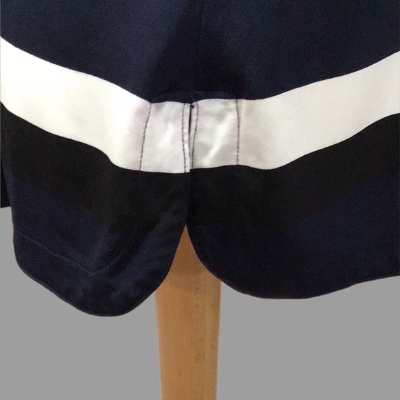 Ann Taylor Striped Tank Blouse, Blue/Black/White, Back Zipper, Size Petite Large - Picture 4 of 7